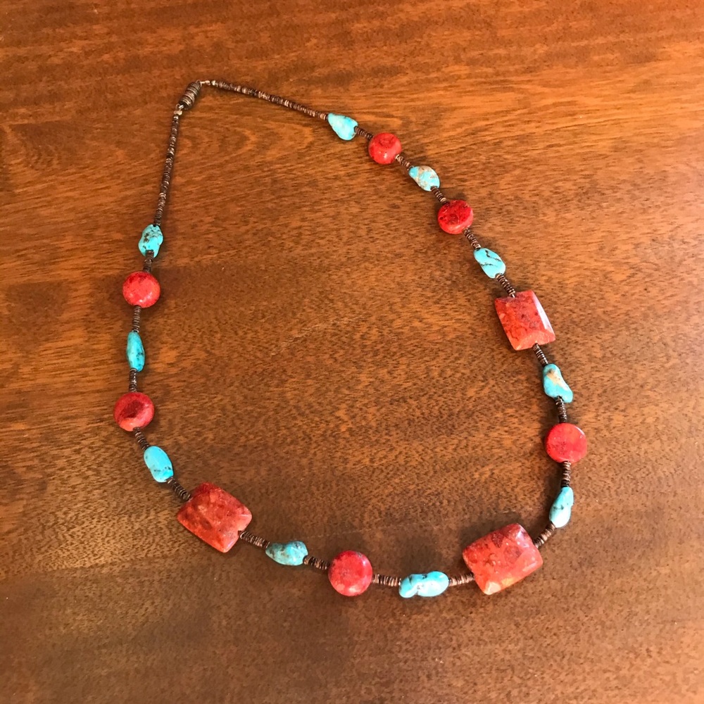 Turquoise Coral Necklace
